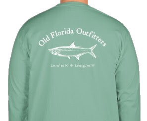 OFO Long Sleeve Logo T-Shirt in Sea Green/White